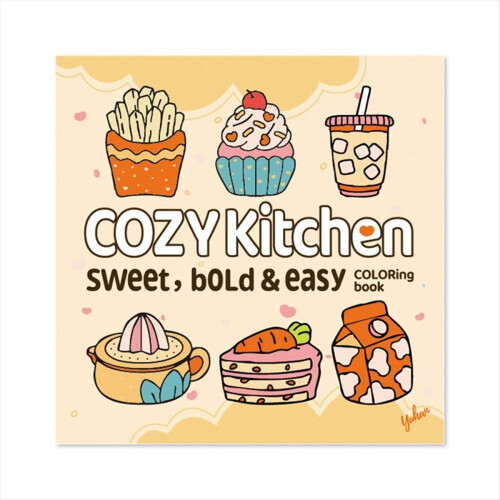 Cozy & Cute: Βιβλίο ζωγραφικής για ενήλικες και εφήβους, Bold Easy Design Rela