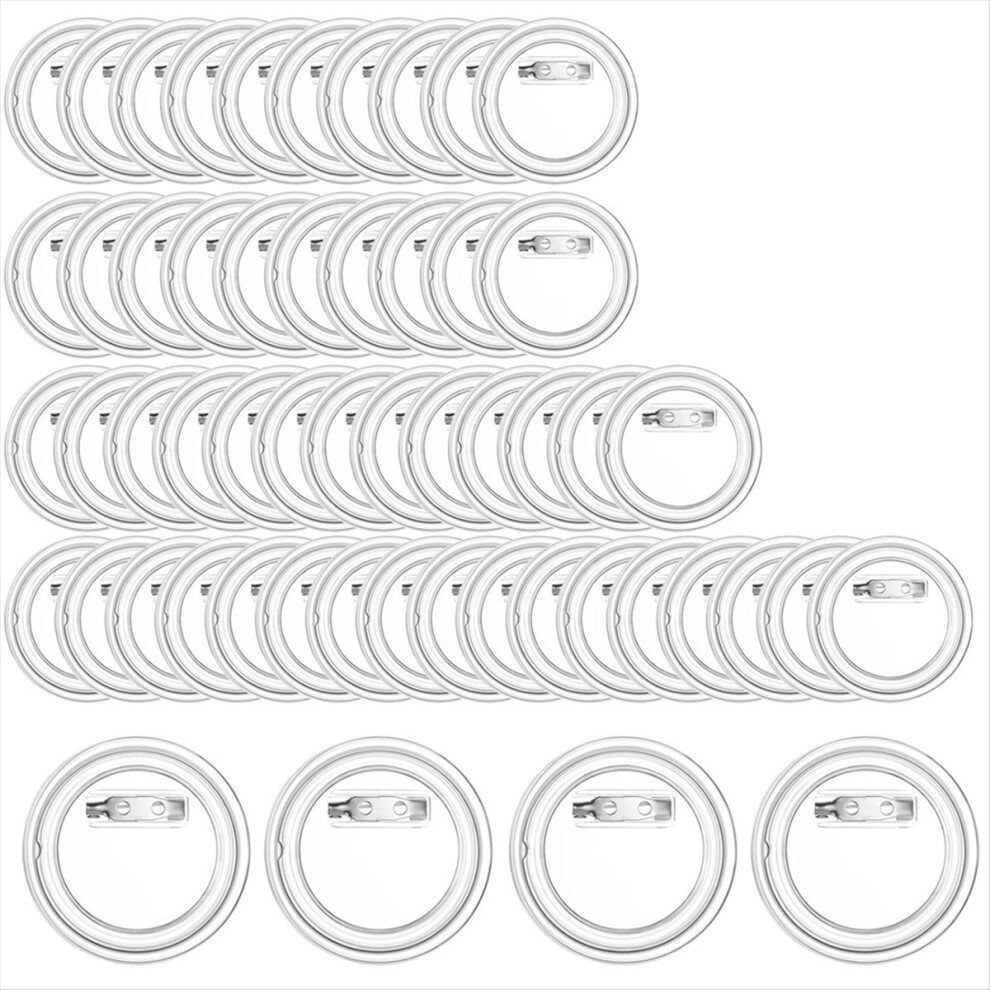 50Pcs Clear Pins Buttons Badges Button For Crafts Custom Blank Diy 4851550169954