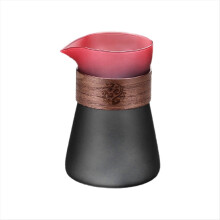 Conjunto de café para compartilhar com bule de vidro alto e silicone, manual