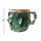 Xícara de café de cristal mineral com alça, imitação multicolorida. 6
