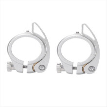 2Pcs Folding Bicycle Seat Pipe Clamp with Quick Release Lever on Behal