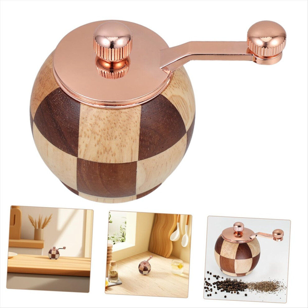Macinapepe Macina pepe manuale con manovella lunga Utensili da cucina for cucina con macina sale e spezie in acciaio inossidabile 304 a manovella rotonda Macinaspezie