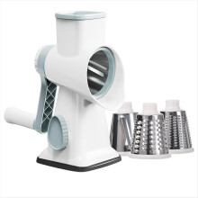 Rotary Cheese Grater, Manual Vegetable Slicer and Nut Grinder, Stainl
