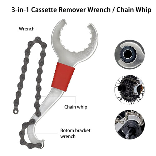 Bicycle Repair Tool, Three in One Equipment, Axle Chain Tool Combinati 2