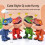 1Set Dinosaur Stationery, Eraser Ruler, Pencil Sharpener, Student Bind 5
