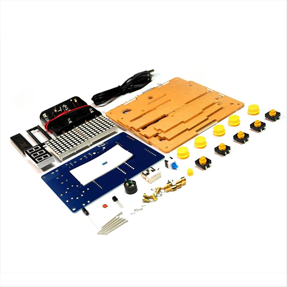 Diy Game Kit Pixel Console 51 Microcontroller Snake Racing With Acryli 4851550188870