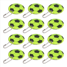 12PCS Reflector Pendant Soccer Keychain,Safety Football ,Reflective Ke