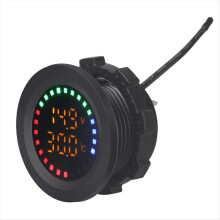 Test automatico della tensione del voltmetro della temperatura dello schermo a colori rotondo dell'automobile da 12-24 V