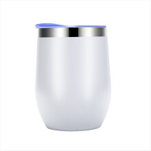 Copo Eggshell de aço inoxidável com dupla camada de isolamento a vácuo para vinho tinto.