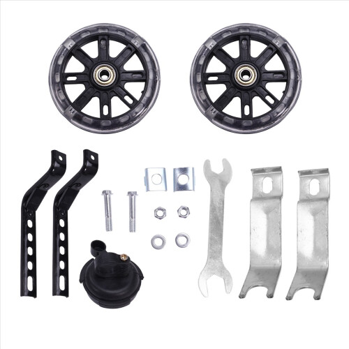 Bicycle Training Wheels Flash Mute Wheel Stabiliser Mounted Kit with B