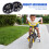 Bicycle Training Wheels Flash Mute Wheel Stabiliser Mounted Kit with B 10