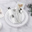 Pre Rolled Silver Plastic Silverware Set,Pre Napkins with Cutlery Set 7