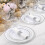 Pre Rolled Silver Plastic Silverware Set,Pre Napkins with Cutlery Set 6