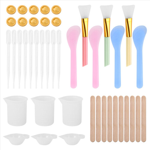 43PCS Resin Mixing Tool Kit - Silicone Measuring Cups for Epoxy Cups,S 2