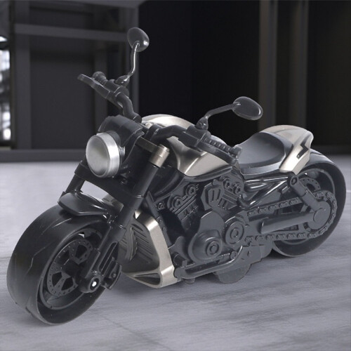 Een speelgoedmotorfiets, Pull Back-motorfiets, 1:12 model voor jongens, Pull To 2