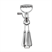 Hand Crank ,Handheld Double Head Stainless Steel Rotary Whip Whisk