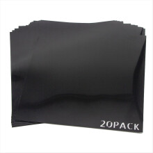 20er-Packung 7,5 mil dicke, undurchsichtige schwarze Kunststofffolien, 12 x 12 Zoll Schablonenpapier