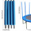 Poteaux de rechange pour trampoline, avec protection anti-collision et vis. 7