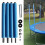 Poteaux de rechange pour trampoline, avec protection anti-collision et vis. 5