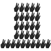 Luvas de bilhar respiráveis, universais, com 3 dedos, para uso com a mão esquerda ou direita.