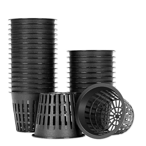 50Pcs Plant Grow Pots Net Nursery Cup Hydroponic Colonization Mesh Pla