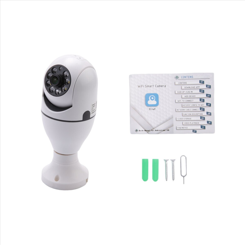 200W E27 Bulb Wireless Security Camera, 1080P 360 Degree Panorama Mobi-image-OPC-PMV2KMS-NEW