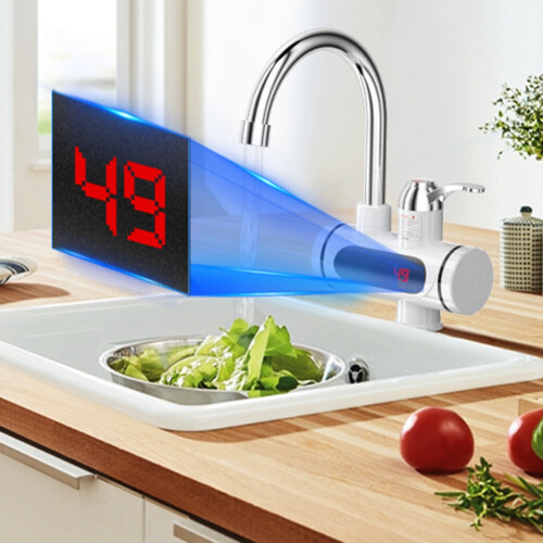 Rubinetto elettrico per scaldabagno caldo e freddo, connettore rapido per rubinetto 2