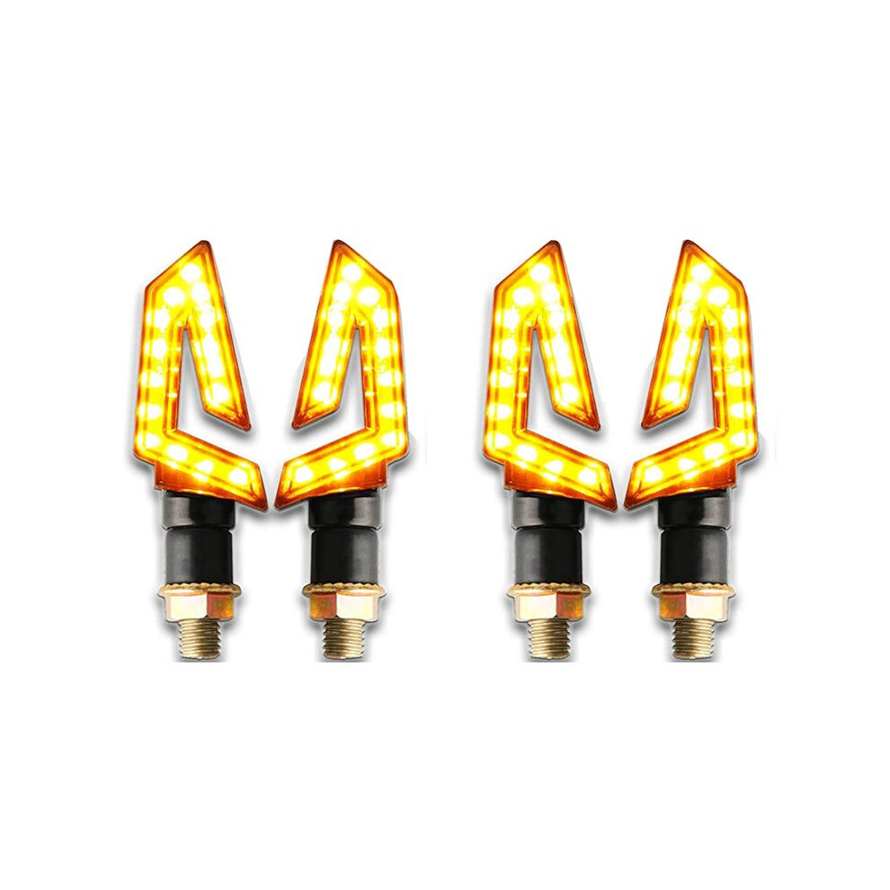 4Pcs Motorcycle Turn Signals 15Led Blinkers Indicators Lamp For Amber 4851550120504