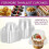 Ατομικά δοχεία για cupcakes, 100 τεμάχια διαφανή κουτιά, θήκες με καπάκι, 6