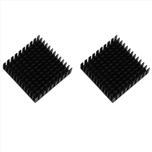 2 x Schwarzer Aluminium-Kühlkörper 40 mm 11 2