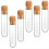 6 Pcs Glass Tea Infuser, Strainers with Cork Lid, Reusable Diffuser fo 2