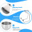 Rasier-Set: Seifenschale + Pinselhalter, Edelstahl-Nylon-Set 5