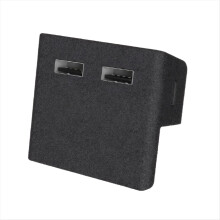Hub USB para porta-luvas de carro com carregador rápido e estação de acoplamento para adaptador.