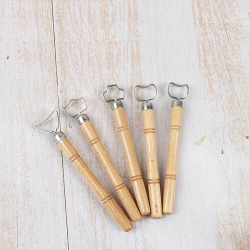 5 Pcs Pottery Handle Shaping Tools Tea Cup Water Glass Carving Scraper 2