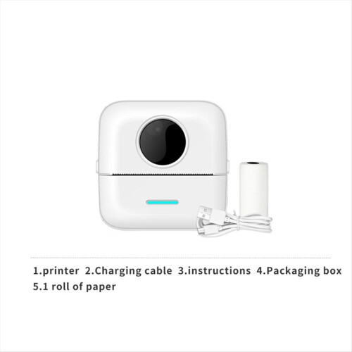 Mini-Aufkleberdrucker, Thermodrucker, Bluetooth-fähig, tragbar 2