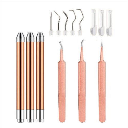 Weeding Tools Set Vinyl with LED Light 3 Pen 5 Pin and Hook Lighted Tw 1