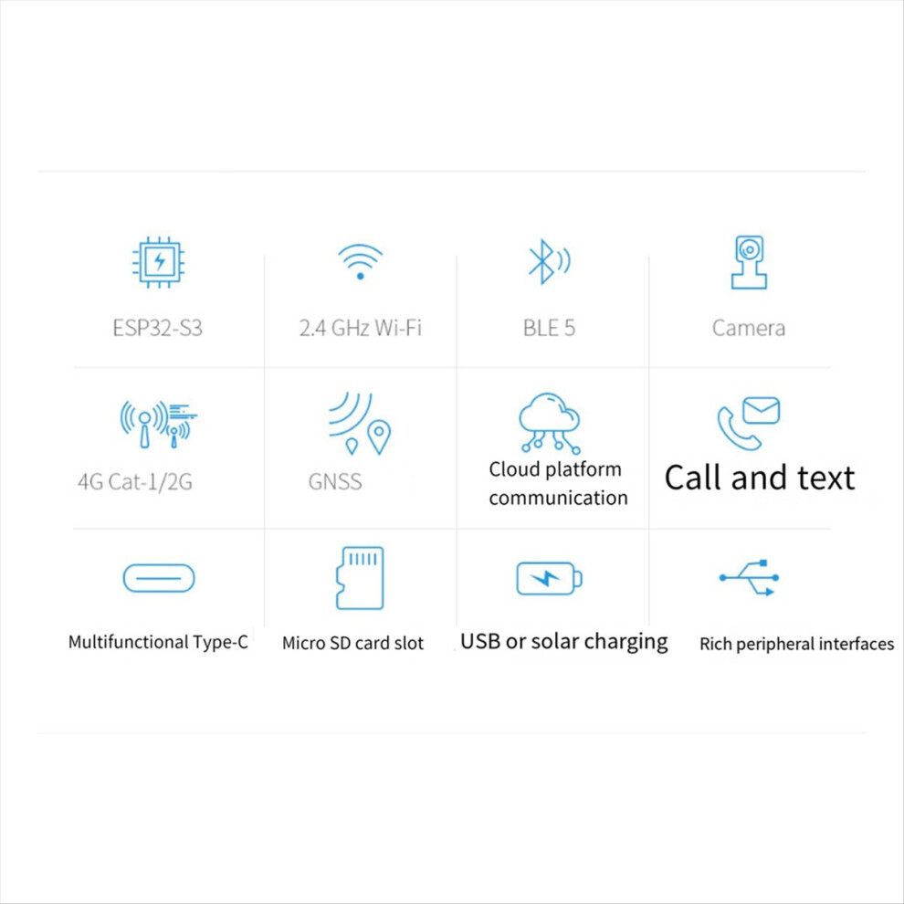 ESP32-S3 SIM7670G 4G Development Board Supports LTE Cat-1 WiFi Bluetoo ...