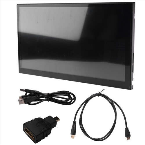 Tela LCD IPS de 7 polegadas com resolução de 1024x600 e ângulo de visão completo, placa de controle capacitiva.