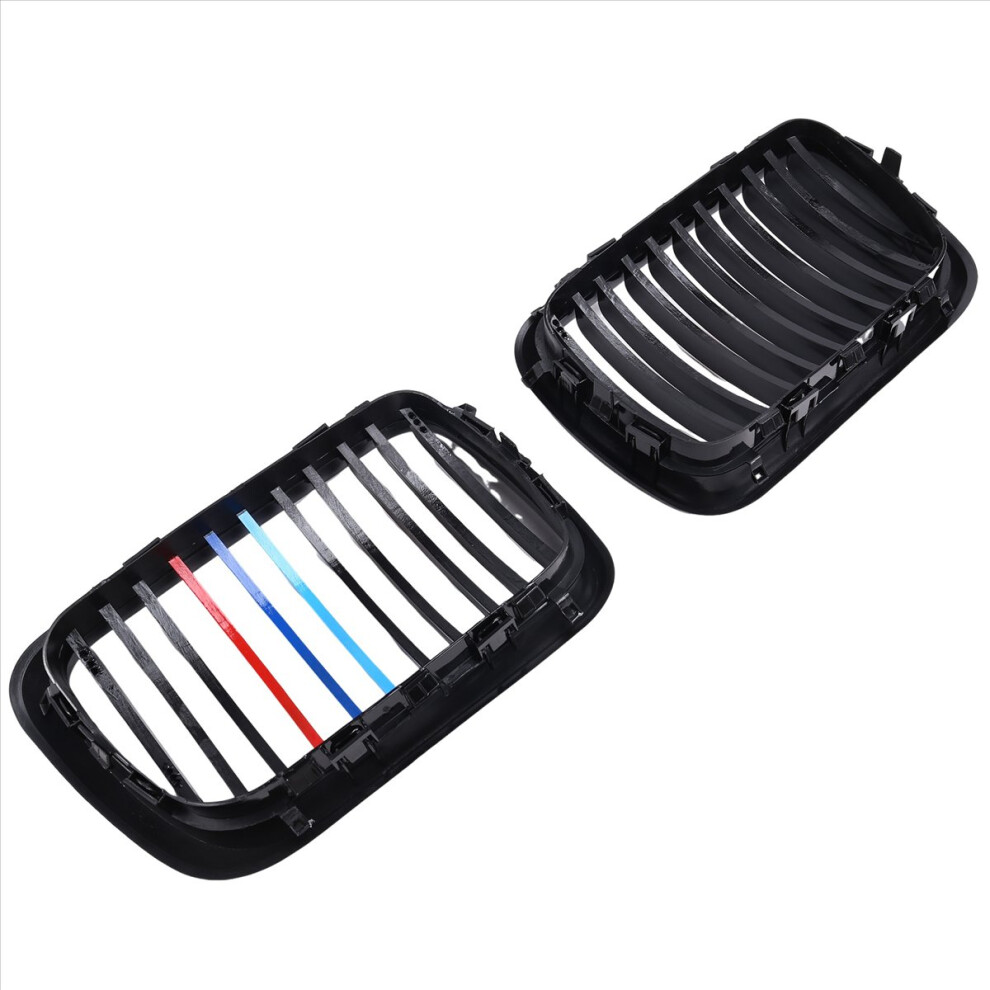 Car Glossy Front Hood Kidney Grill Mesh Sport Racing Grills For- Black 4851550138844