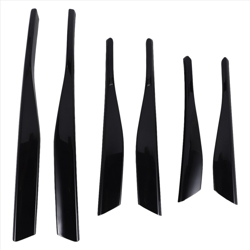 Car Glossy Front Bumper Spoiler Lower Grille Fog Eyebrow C Black/Light 4851550140861