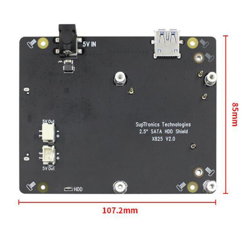 Placa de Expansão de Armazenamento X825 V2.0 para NAS de 4 GB com Disco Rígido SSD de 2,5 polegadas 2