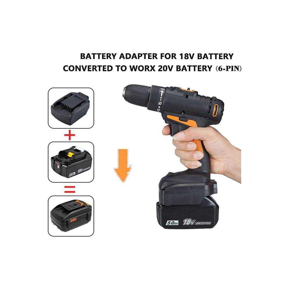 Battery Adapter For 18V Bl Series Conversion 20V 6Pin Lithium Tool Con 4851550150839