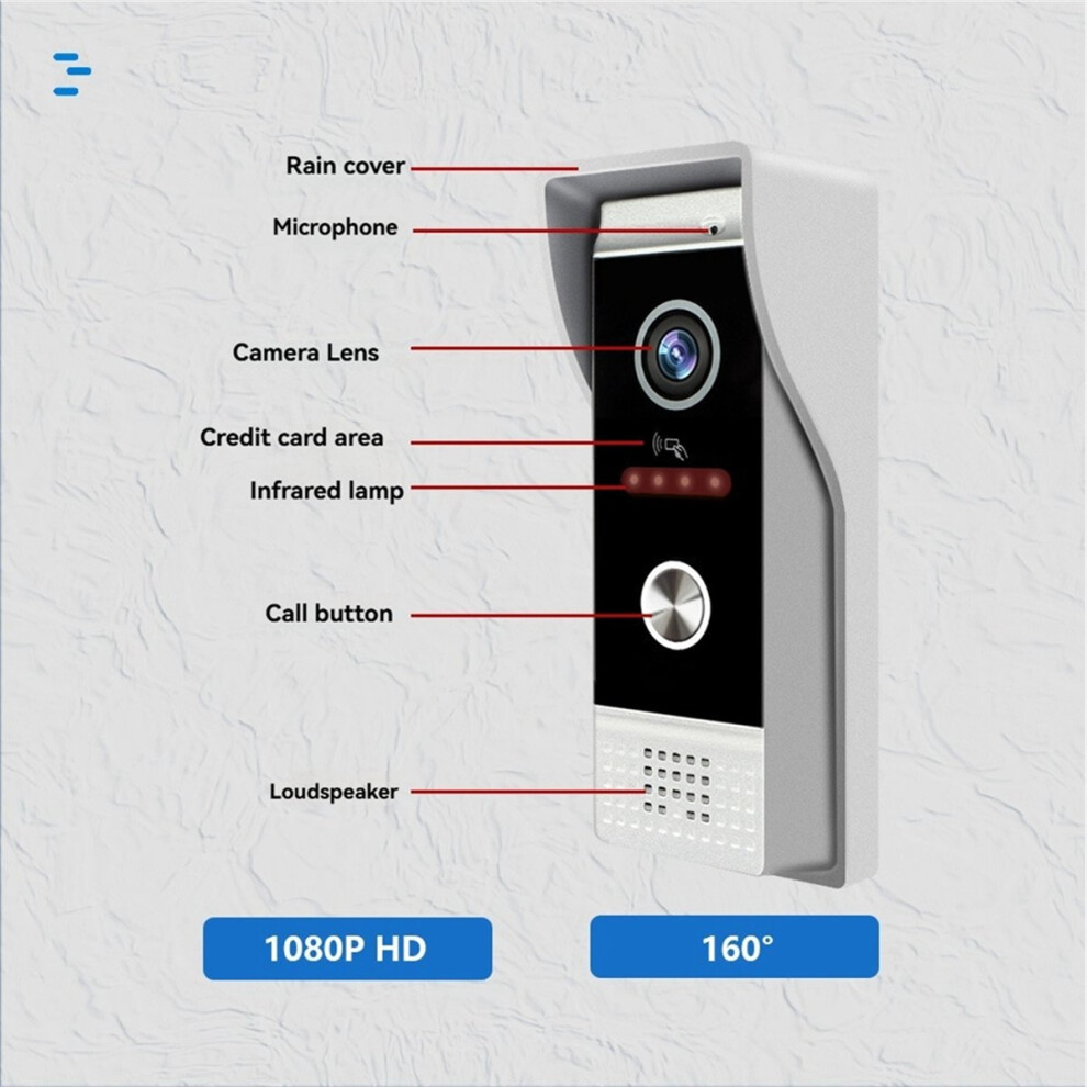 Tuya Wifi Video Doorbell Intercom System With 10Inch Touch Monitor Sec 4852430060194