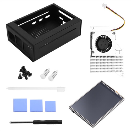 3.5 Inch Touch Screen for 5, with Metal Case and Active Cooler Silver 2
