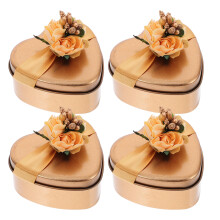 12 Herzförmige Eisenboxen 7x7x3,6 Cm Für Hochzeit Und Party