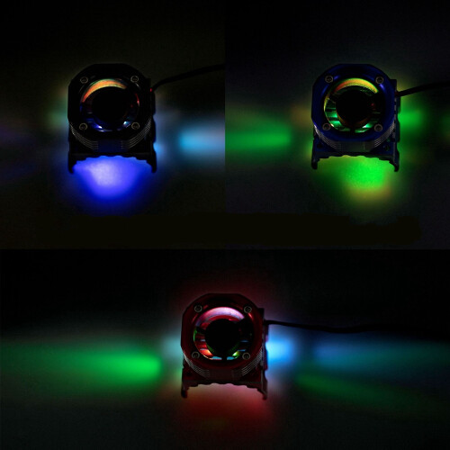 Ψύκτρα ανεμιστήρα ψύξης κινητήρα 42 mm με φως LED για 1/10 E- Summit 1/8 2