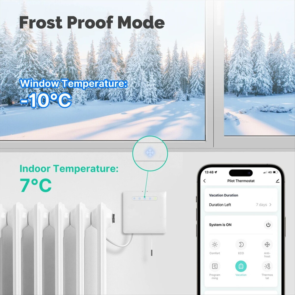 Wifi Smart Thermostat For Pilot Wire Heating Radiator Electricity Moni 4852430073521