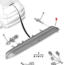 9600412680 Auto LED geavanceerd derde remlicht voor 2008 SW II 508 C4 Pic