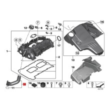 Tuyau de ventilation du couvercle de soupapes moteur 11127588417 pour X1 X3 X4 X5 X6 2.0L N20 2