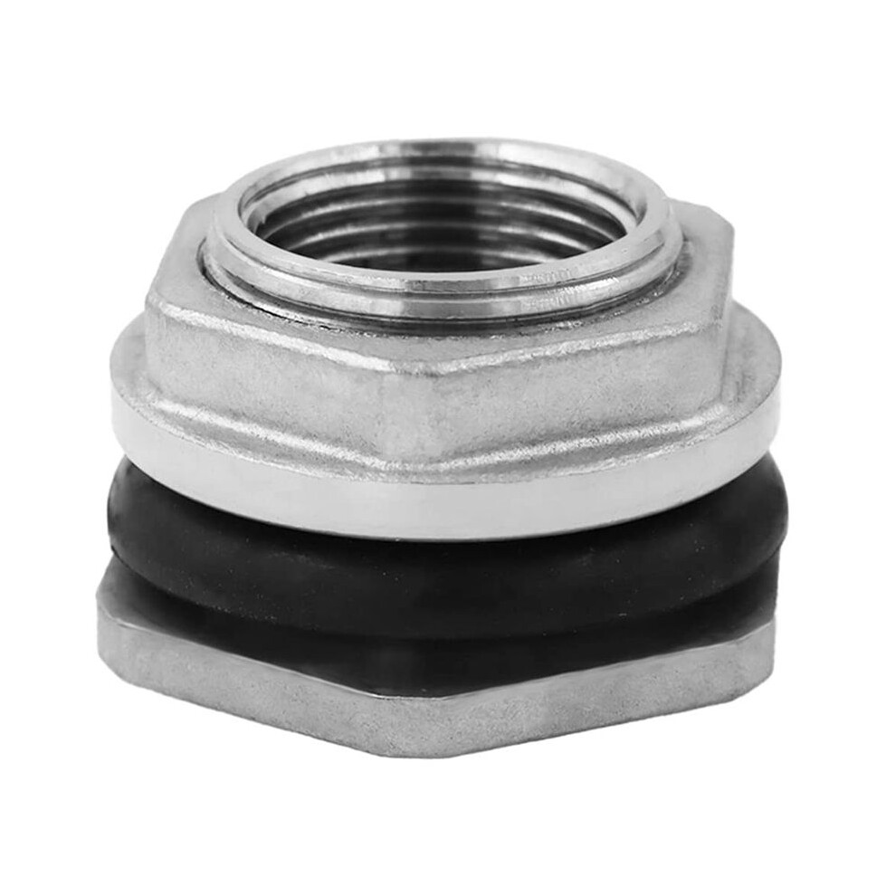 2Inch Water Tank Connector Sus304 Stainless Steel Thru-Bulk Fitting,Wa 4852430080864